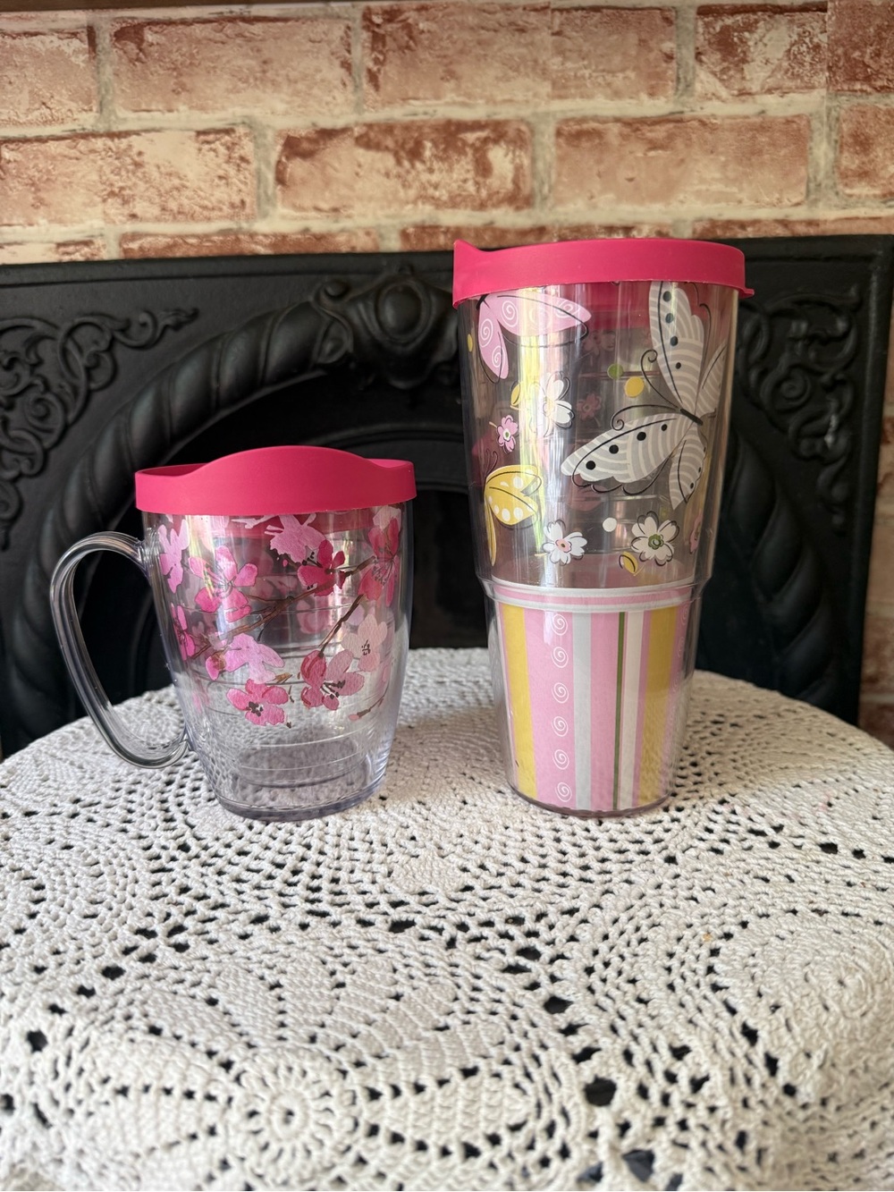 Tervis Tumblers Japanese Cherry Blossom Mug Butterfly Tumbler Travel Mugs & Lids